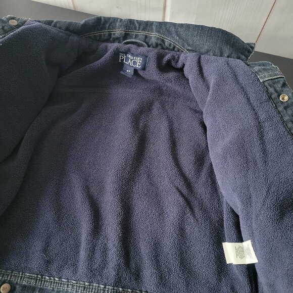 The Children’s Place Lined Denim Jean Jacket, Girl 4T, Snap Front Closure, Lined - Picture 12 of 15